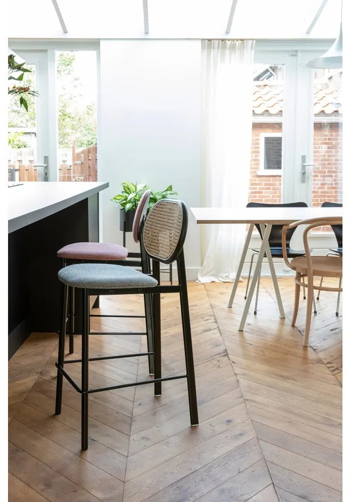 Черен/светлосив бар стол 94 cm Spike - Zuiver