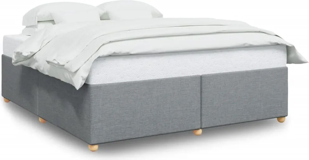 3284750 vidaXL Рамка за легло без матрак, светлосива, 180x200 см, плат