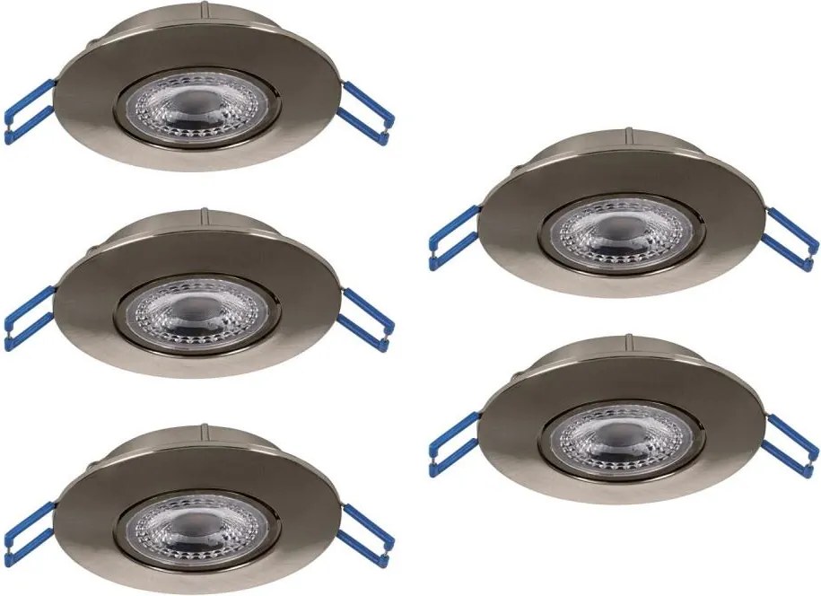 Eglo 300194 - Комплект от 5 вградени LED осветителни тела GEDREZ LED/4,9W/230V, Ø 9 см, хром