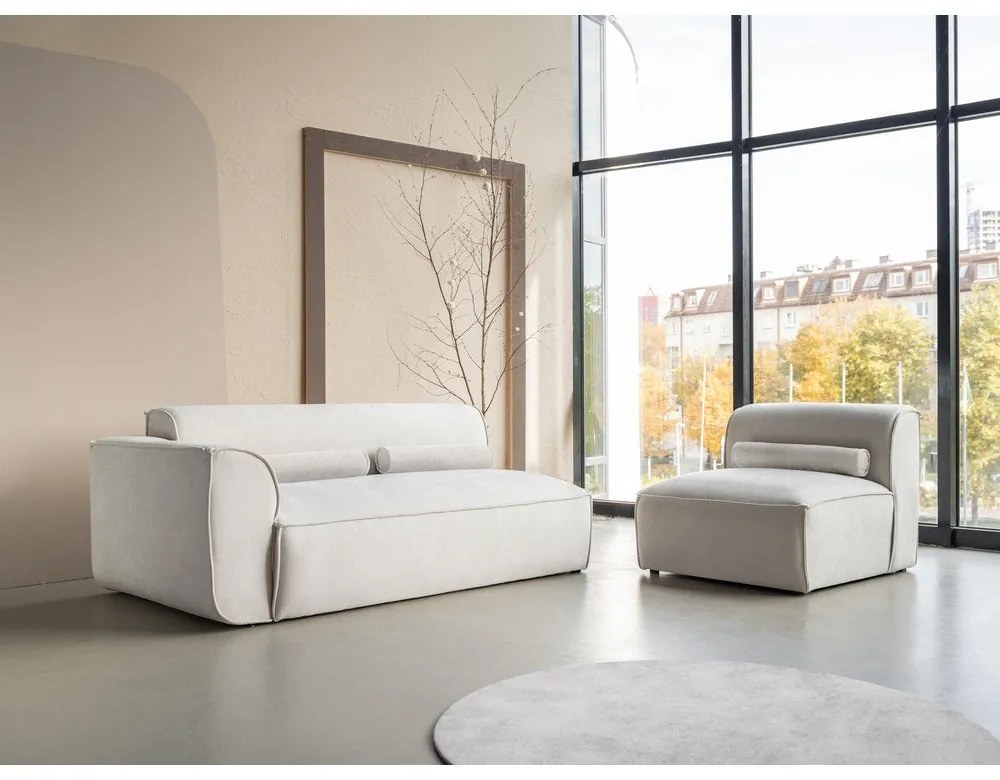 Бял модулна лежанка (ляв ъгъл) Flex Felix – Miuform