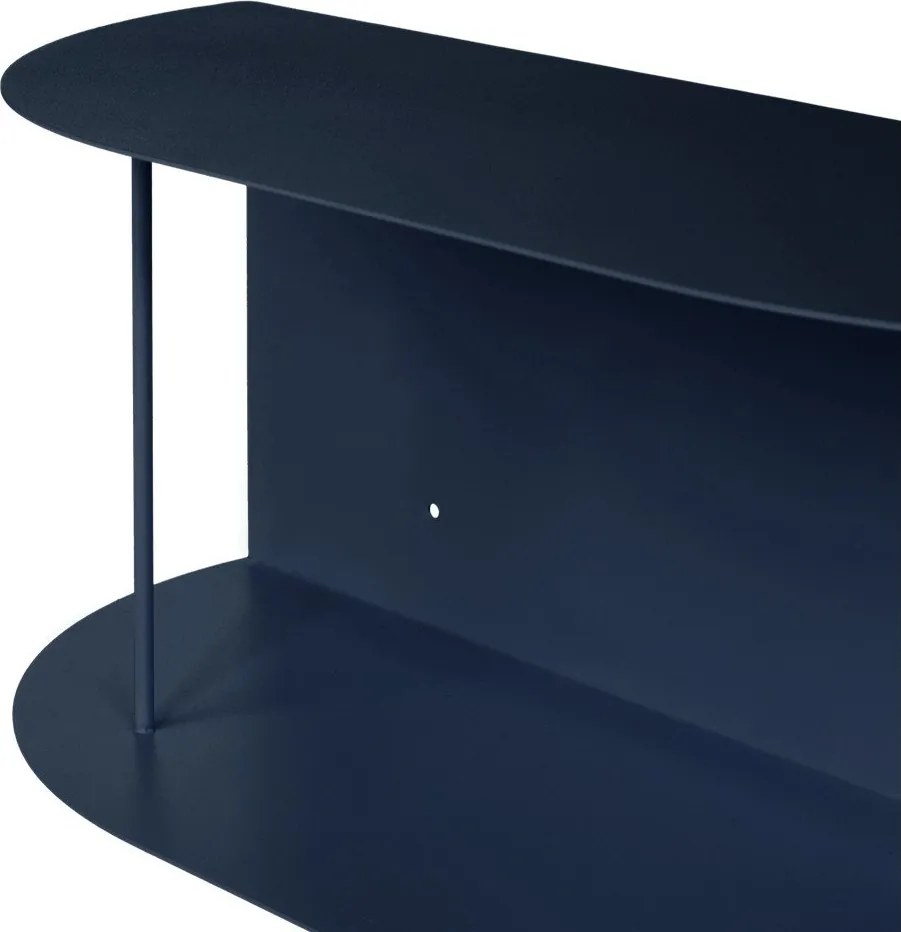 Тъмносин на няколко нива метален стенен рафт 80 cm Lina – noo.ma