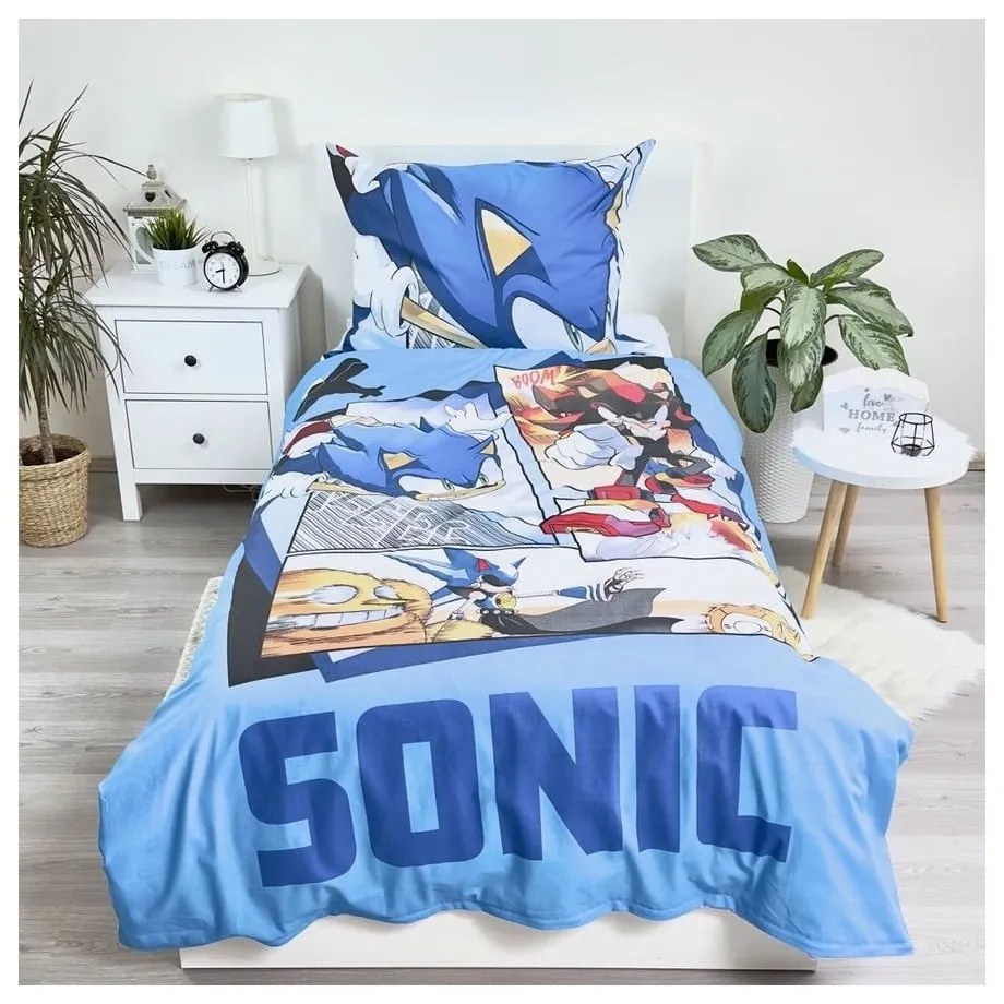 Единично памучно детско спално бельо 140x200 cm Sonic – Jerry Fabrics