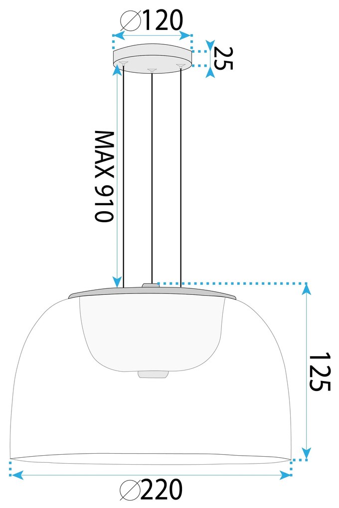 Висяща LED лампа APP1690-1PC B Gold