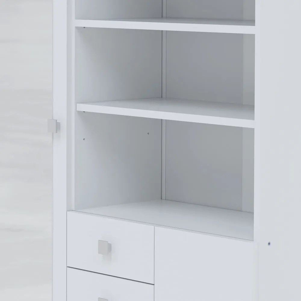 Бял шкаф за баня 90x182 cm Combi - TemaHome