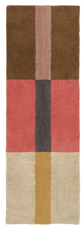 Ръчно изработена вълнена пътека 80x230 cm Chroma Spiced Coral – Lorena Canals