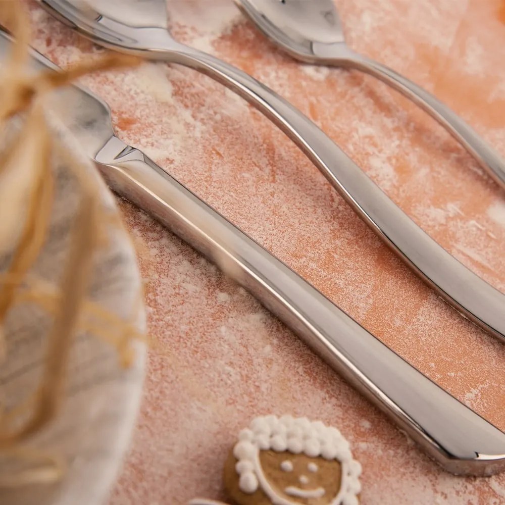 Прибори за хранене от неръждаема стомана в сребрист цвят 24 бр. Shape – Orion