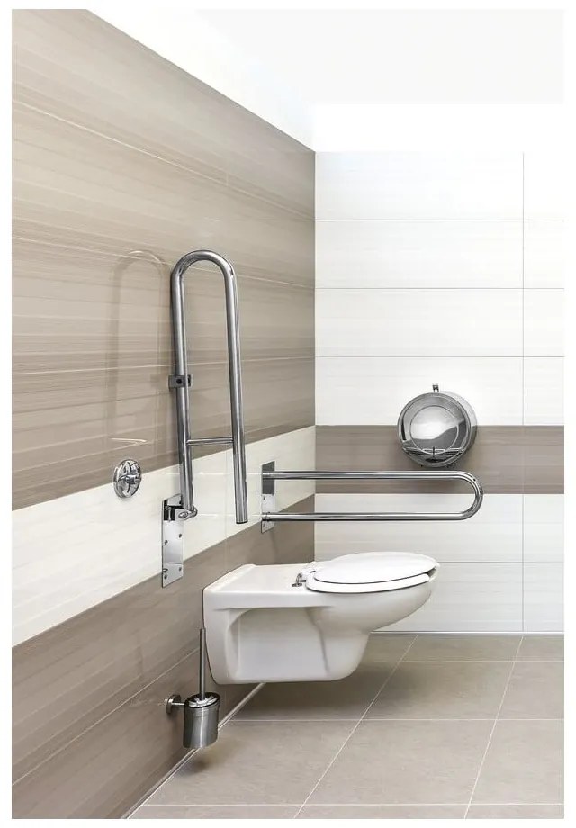 Стенен парапет за баня от неръждаема стомана 62 cm Handicap – Sapho