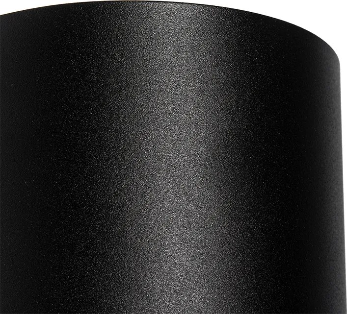 Дизайнерска стенна лампа черна кръгла GU10 50mm - Sabbir