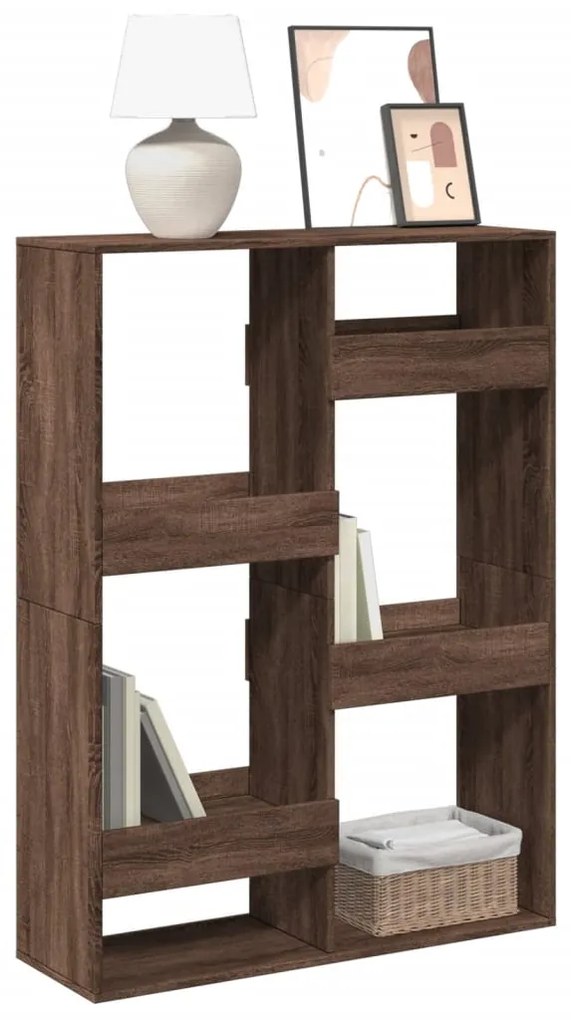 3309390 vidaXL Библиотека, кафяв дъб, 100x33x135 см, инженерно дърво