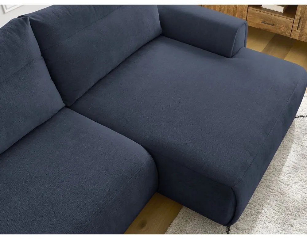 Тъмносин ъглов диван Aden – Bobochic Paris