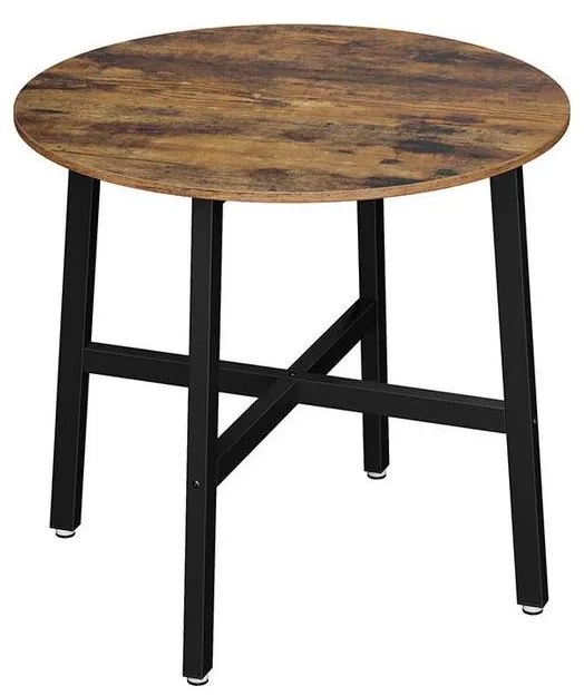 Маса за хранене ELDUR кафява/черна