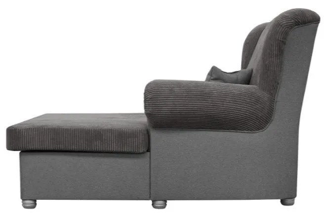 Кафяво-сив шезлонг от рипсено кадифе Lord – Ropez