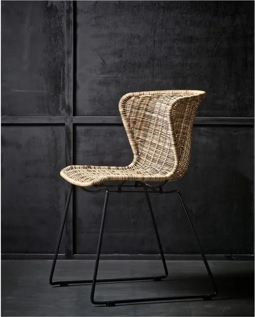 Градински столове в комплект 2 бр. от изкуствен ратан в естествен цвят Wings – WOOOD