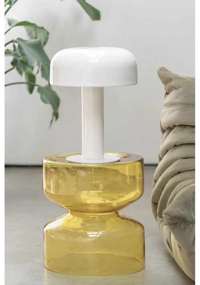 Стъклена кръгла странична масичка ø 35 cm Doble – Leitmotiv