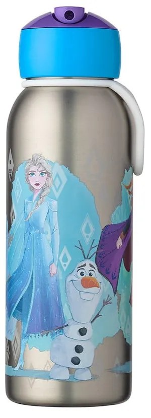 Детска бутилка от неръждаема стомана в сребрист цвят 350 ml Frozen 2 – Mepal