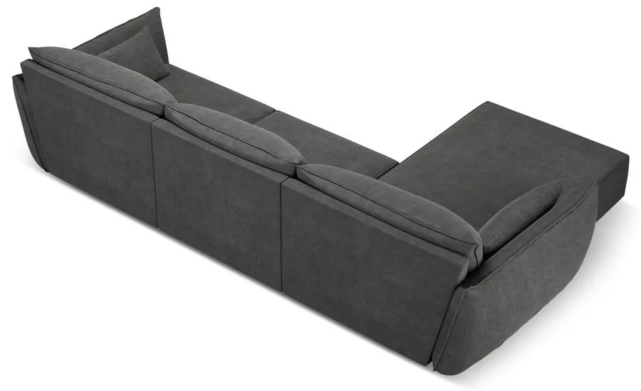 Сив ъглов диван (ляв ъгъл) Vanda - Mazzini Sofas