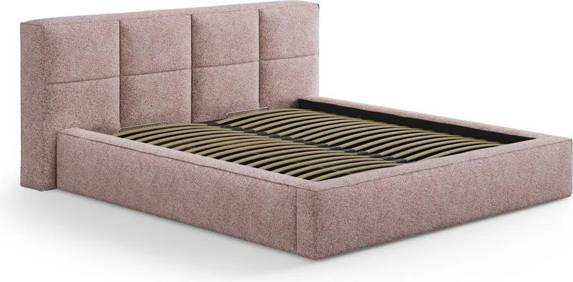 Светлорозова тапицирана табла за легло 229x100 cm Darren – Micadoni