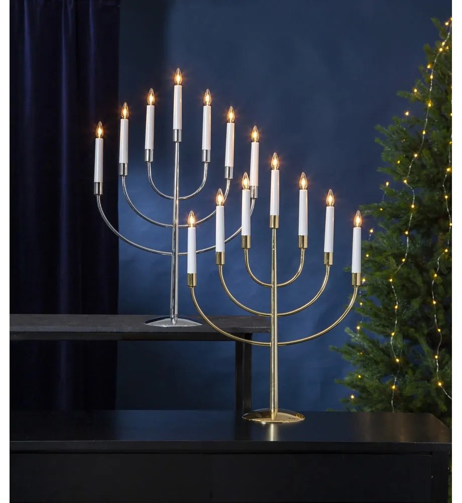 Коледна светлинна украса за контакт в сребрист цвят Titus – Star Trading