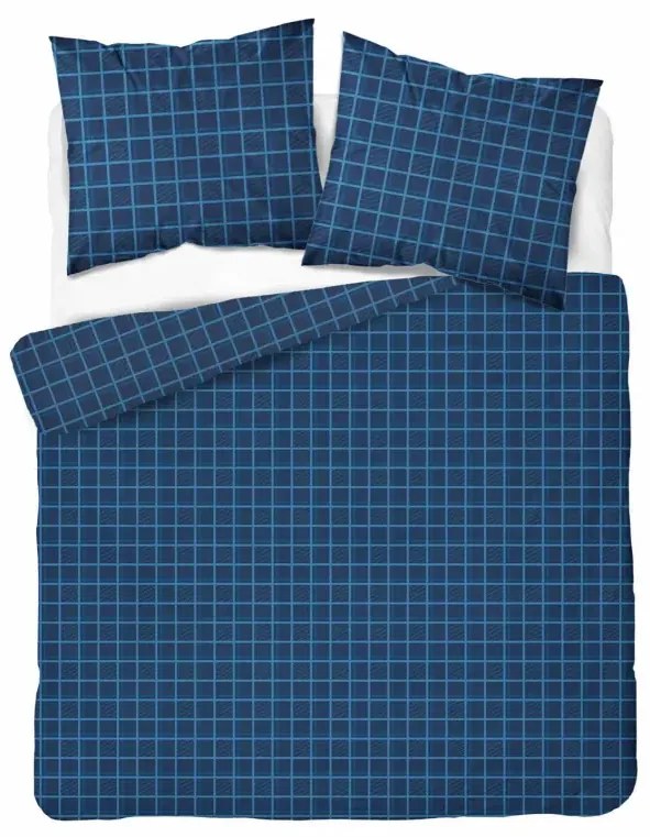 Спални чаршафи от памучен сатен с шарка на квадрати Ширина: 220 см | Дължина: 200 см