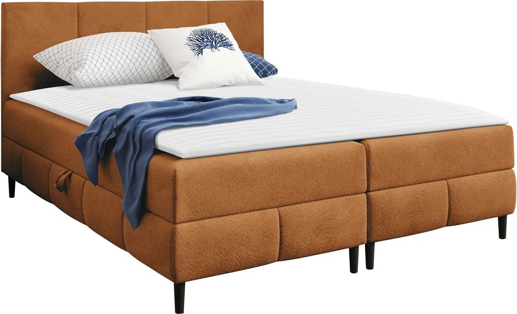 Тапицирано легло Box Best II-Оранжево-180 x 200