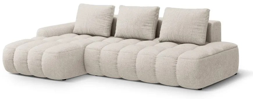 Бежов сгъваем/с място за съхранение ъглов диван (ляв ъгъл) Linz – Cosmopolitan Design