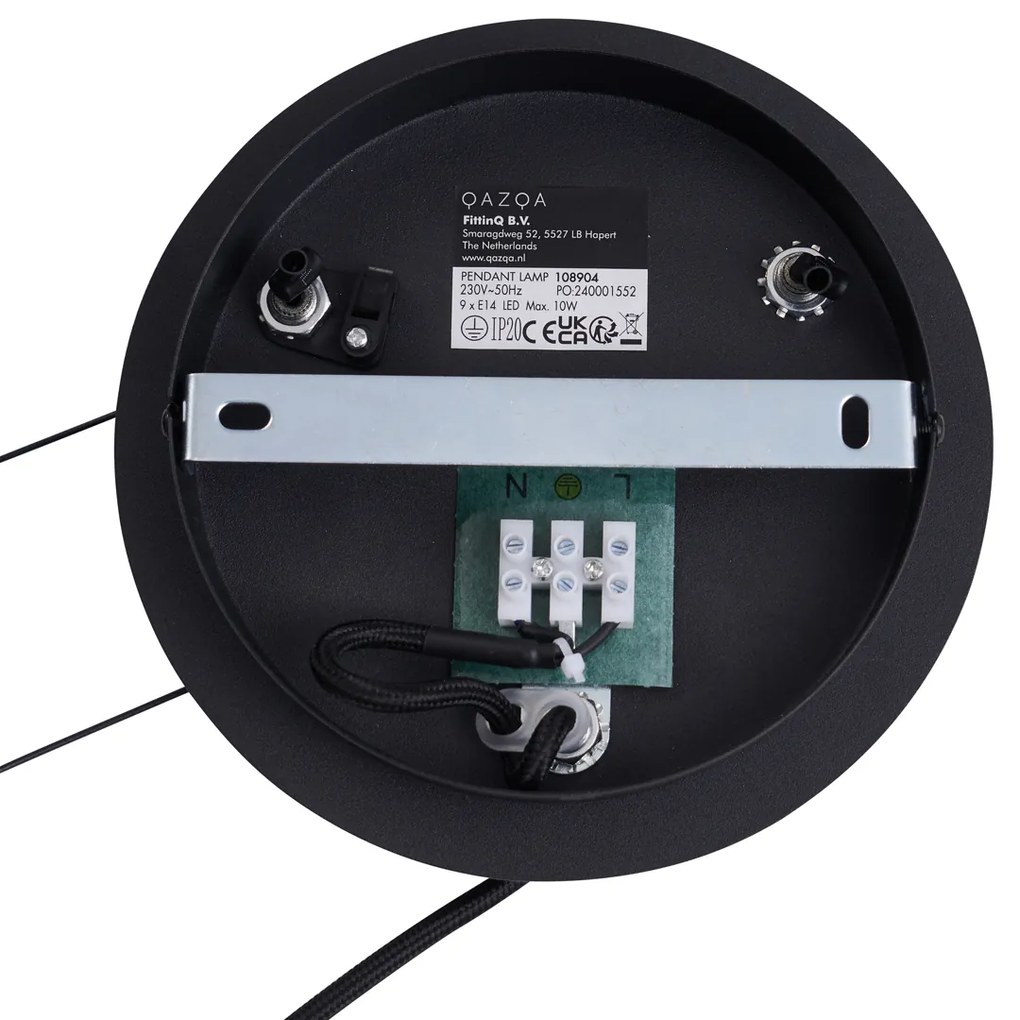 Индустриална висяща лампа черна 7 светлини - Knight