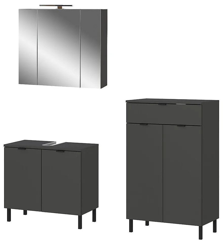 Антрацитен комплект за баня Arcena – Germania