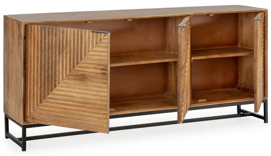 Скрин от масивно манго в естествен цвят 170x79x40 cm Nereida – MOME