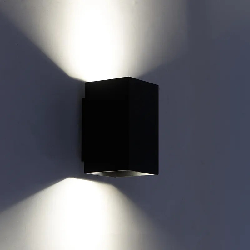 Модерна смарт стенна лампа черна вкл. 2 WiFi GU10 - Sandy