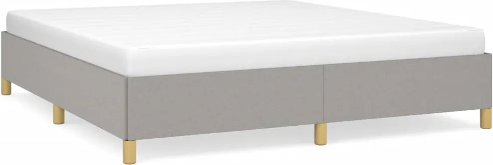 3120977 vidaXL Рамка за легло с пружини, светлосива, 180x200 см, плат