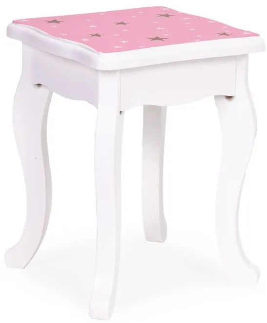 Детска козметична масичка с тройно огледало и табуретка