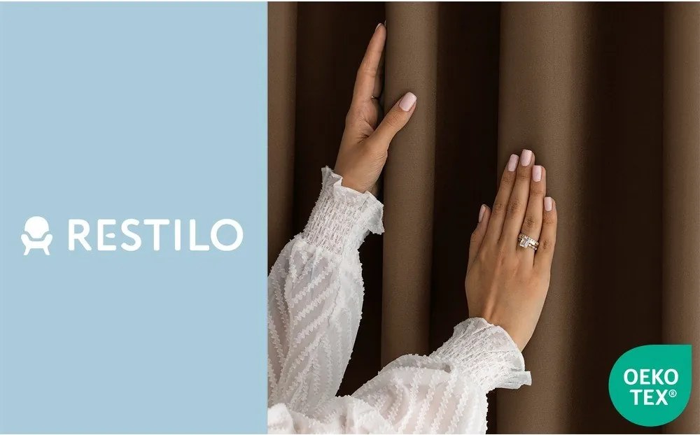 Кафяво затъмняващо перде 140x250 cm Carli – Restilo