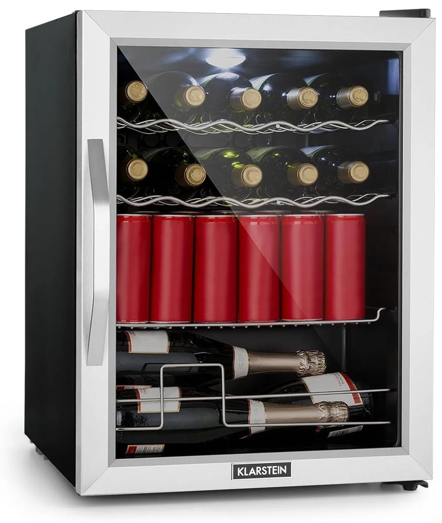 Klarstein Beersafe XL Mix Edition, хладилник, D, LED, 4 метални решетки, стъклена врата