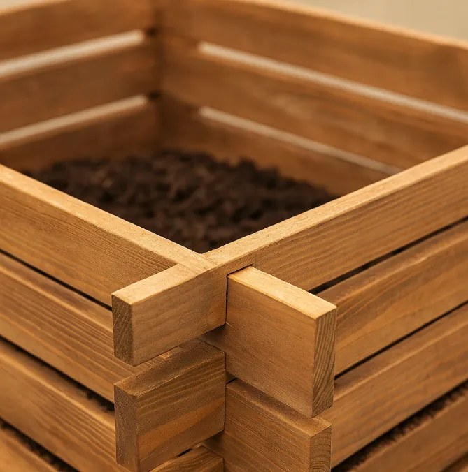 Градински дървен компостер 640L