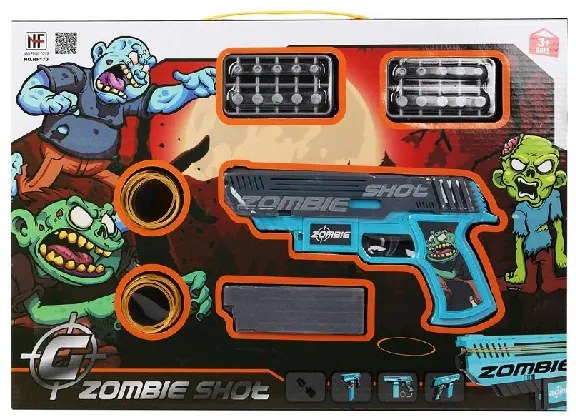 Playset Zombie Shot Пистолет за Дартс Син (43 x 30 cm)