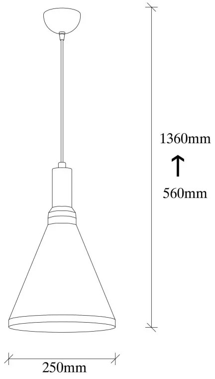 Висящ полилей Sheen 521SHN3164, Метално тяло, 25х25см, IP20, E27, Черен/златист