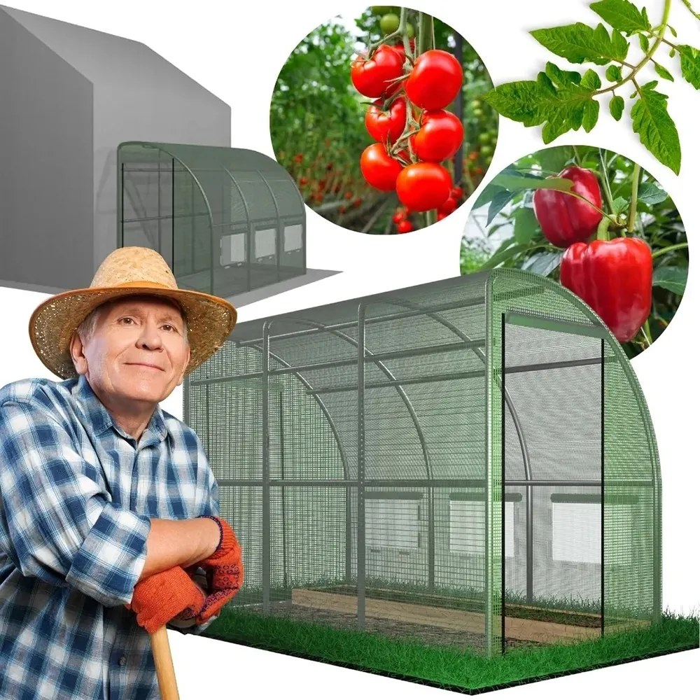 Градинска оранжерия с размери 4 х 1,5 х 2 м - половин