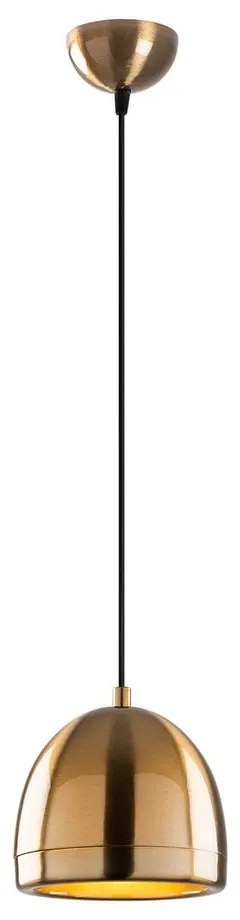 Висящо осветително тяло в бронзов цвят с метален абажур ø 17 cm Mugo – Opviq lights