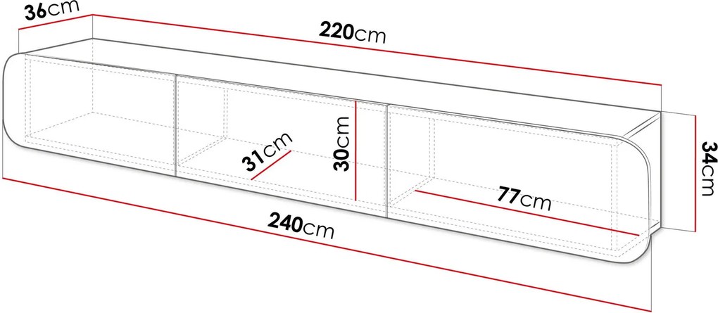 Стенно монтиран ТВ модул Рене 3D