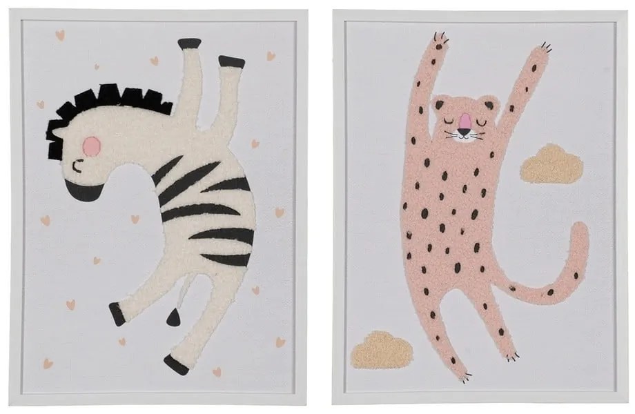 Детски картини в комплект от 2 бр. 30x40 cm Animals – Ixia