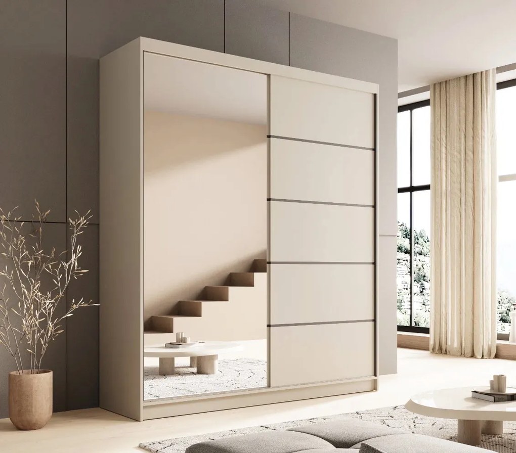 Плъзгащ се гардероб Shelvia 180-Кашмир