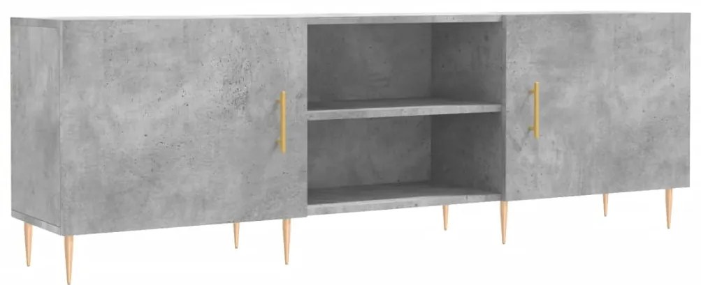 829088 vidaXL ТВ шкаф, Бетонно сиво, 150x30x50 см, инженерно дърво