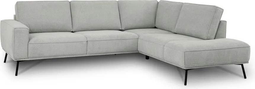 Светлосив шенилов ъглов диван (десен ъгъл/L форма) Amsterdam – Scandic