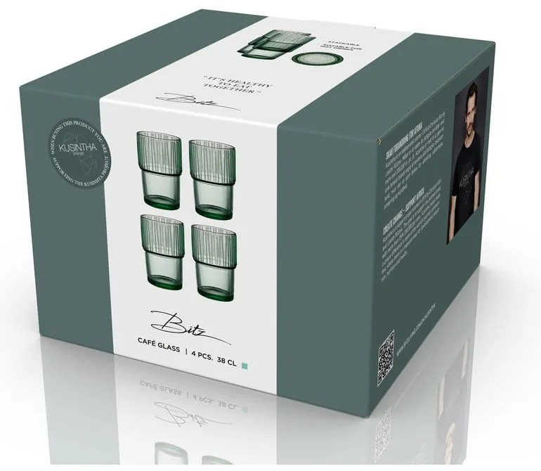 Стъклени чаши в комплект от 4 бр. 380 ml Kusintha – Bitz