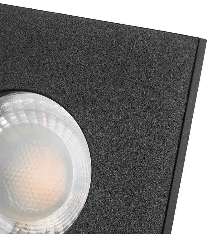 Комплект от 6 модерни вградени спота за баня черни - Doku