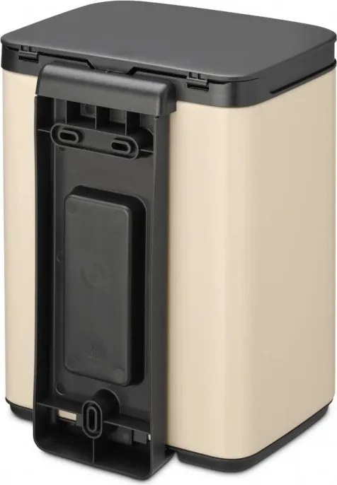 Кош за боклук Brabantia Bo Small 1008865, 4 л, Плавно и безшумно отваряне, Противоплъзгаща основа, Бежов