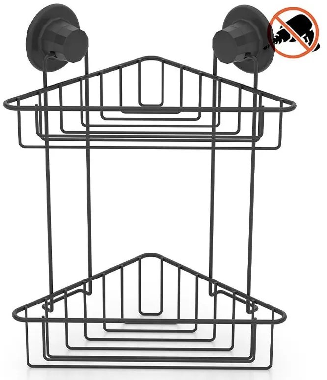 ЕТАЖЕРКА TEKNO TEL DM-257 , 2 нива/вакуум , Matte Black