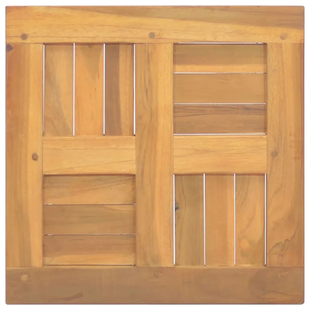 316155 vidaXL Квадратен плот за маса, 40x40x2,5 см, тиково дърво масив