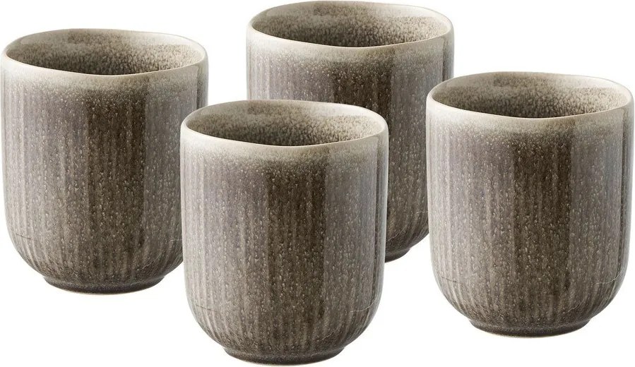 Сиво-бежови глинени чаши в комплект 4 бр. 360 ml Viola – House Nordic