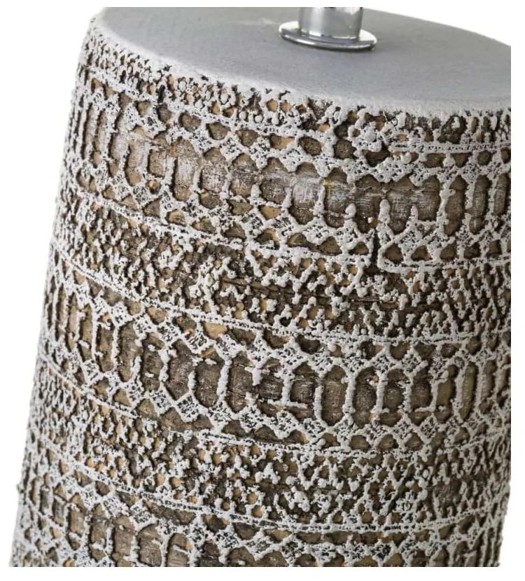 Кафява настолна лампа с текстилен абажур (височина 33,5 cm) - Casa Selección